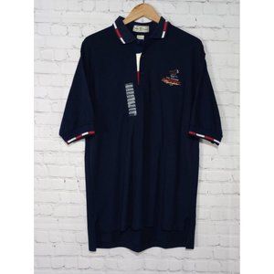 Willow Pointe " The Famous Budweiser Clydesdales " Navy Blue Polo Shirt Sz M NWT